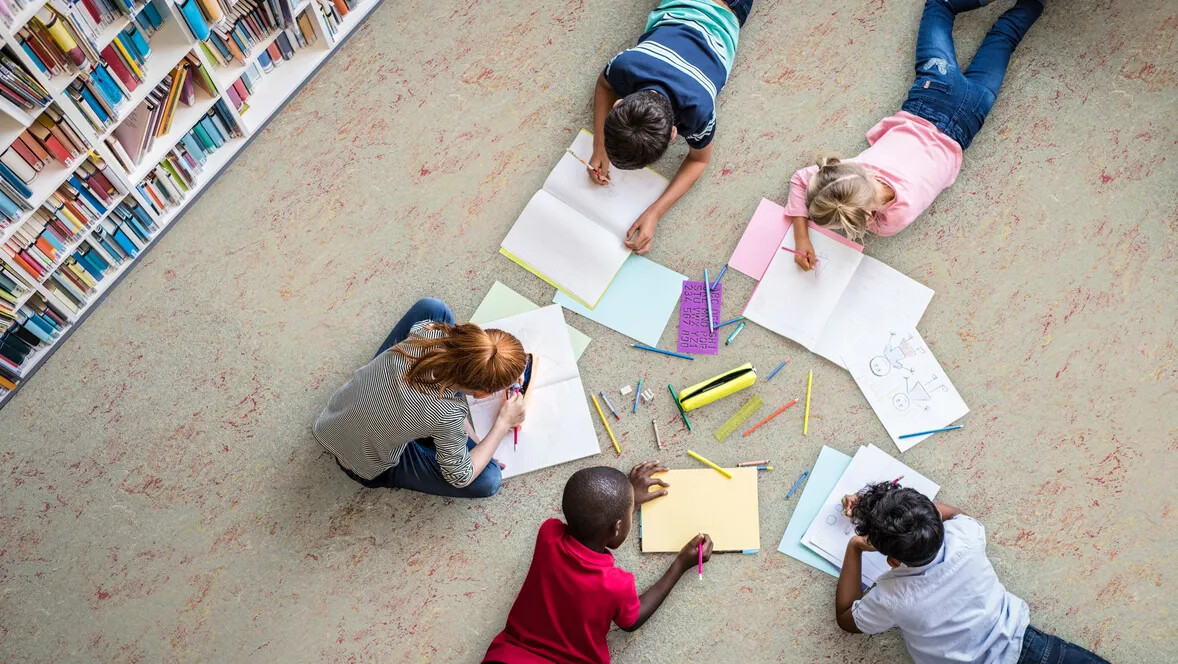 Linoleum flooring for education spaces